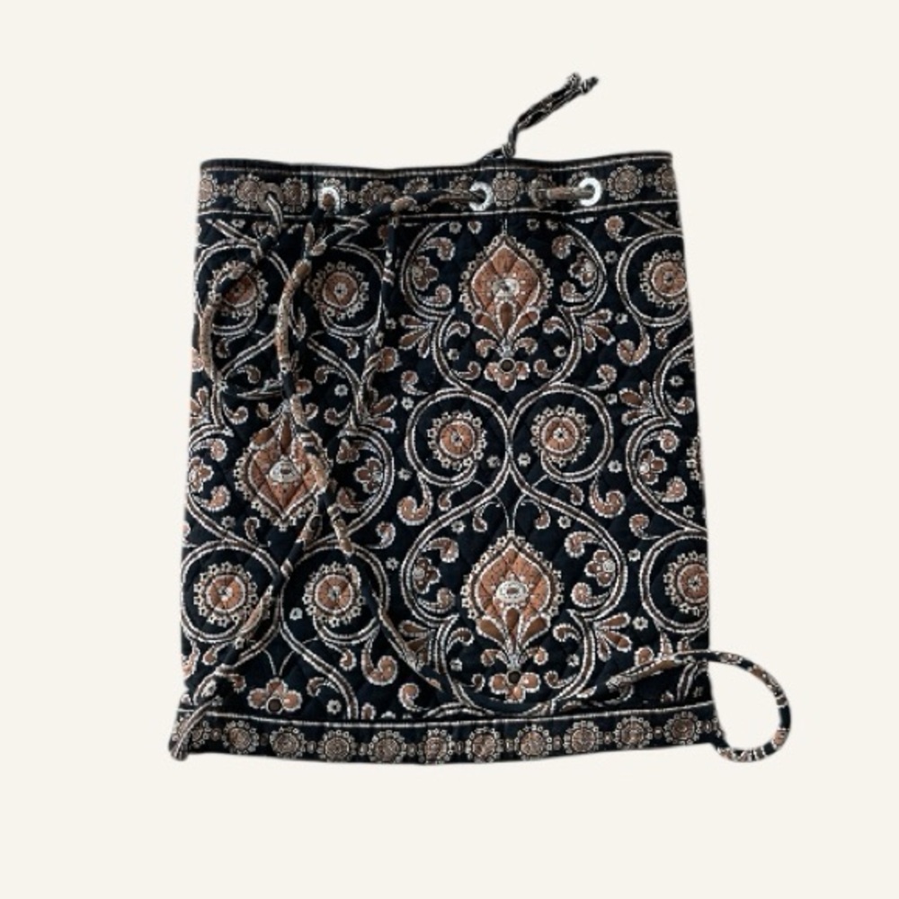 Retired Caffe Latte Vera Bradley Drawstring Tote